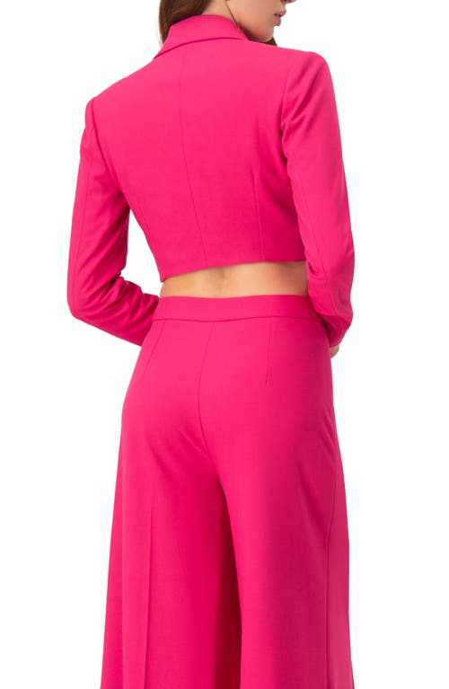 Ivonne Short Bolero Jacket With Single Front Button In Pink