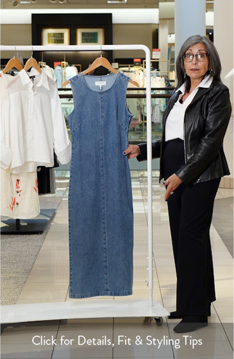 Jasmine Denim Midi Tank Dress, sales video thumbnail