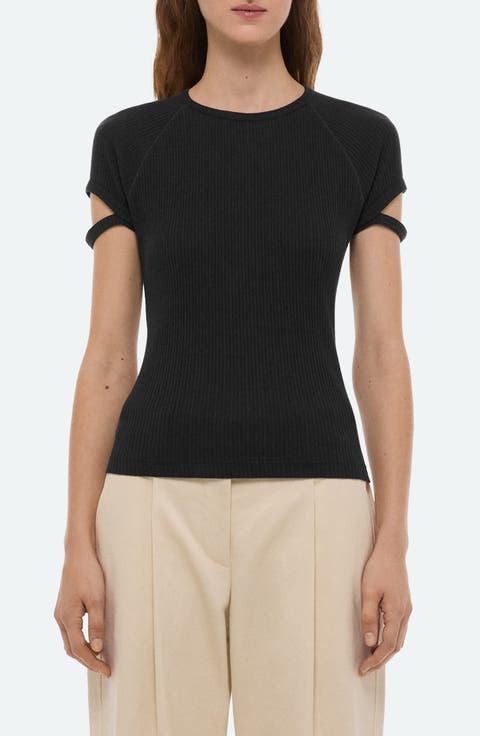 Raglan Sleeve Rib T-Shirt
