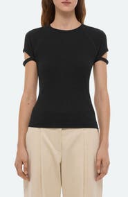 Helmut Lang Raglan Sleeve Rib T-Shirt