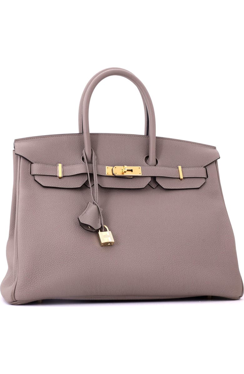 Pre-Owned Hermes Birkin Handbag Grey Togo with Gold Hardware 35, Alternate, color, Gris Asphalte