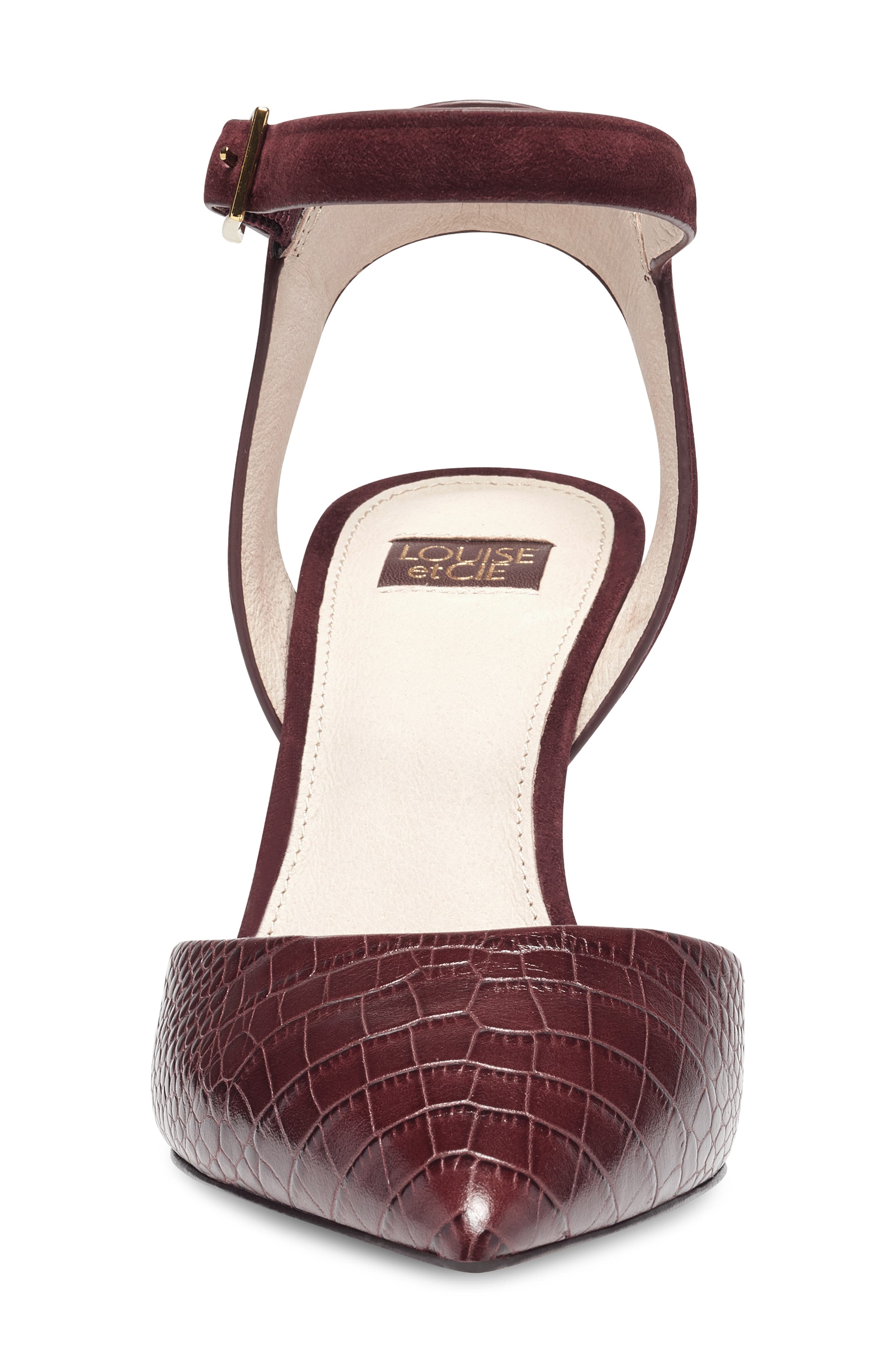 Kota Ankle Strap Pump, Alternate, color, BURGUNDY SUEDE