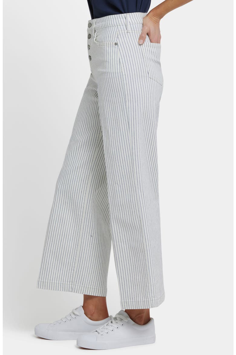 Teresa Stripe Exposed Button Ankle Wide Leg Jeans, Alternate, color, PALENCIA STRIPE