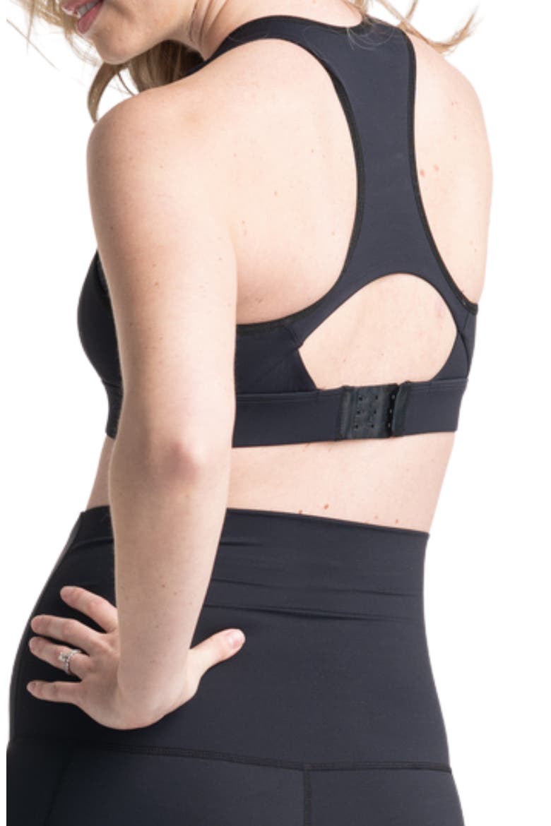 Kahina Active Maternity/Nursing Sports Bra, Alternate, color, BLACK