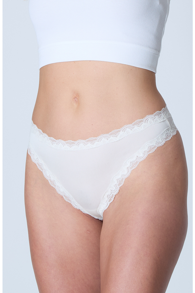 Soft Silk Thong Underwear, Alternate, color, Winter White