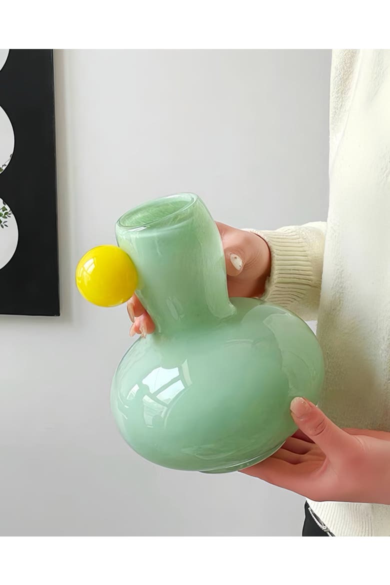 Jelly Bean Bud Vase, Alternate, color, Green