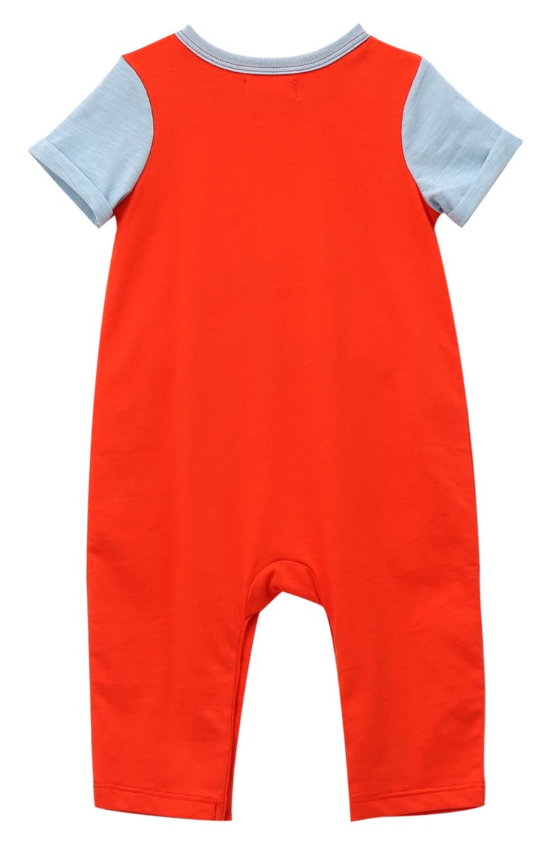 Peek Aren't You Curious Thyme Graphic Cotton Romper, Alternate, color, Red