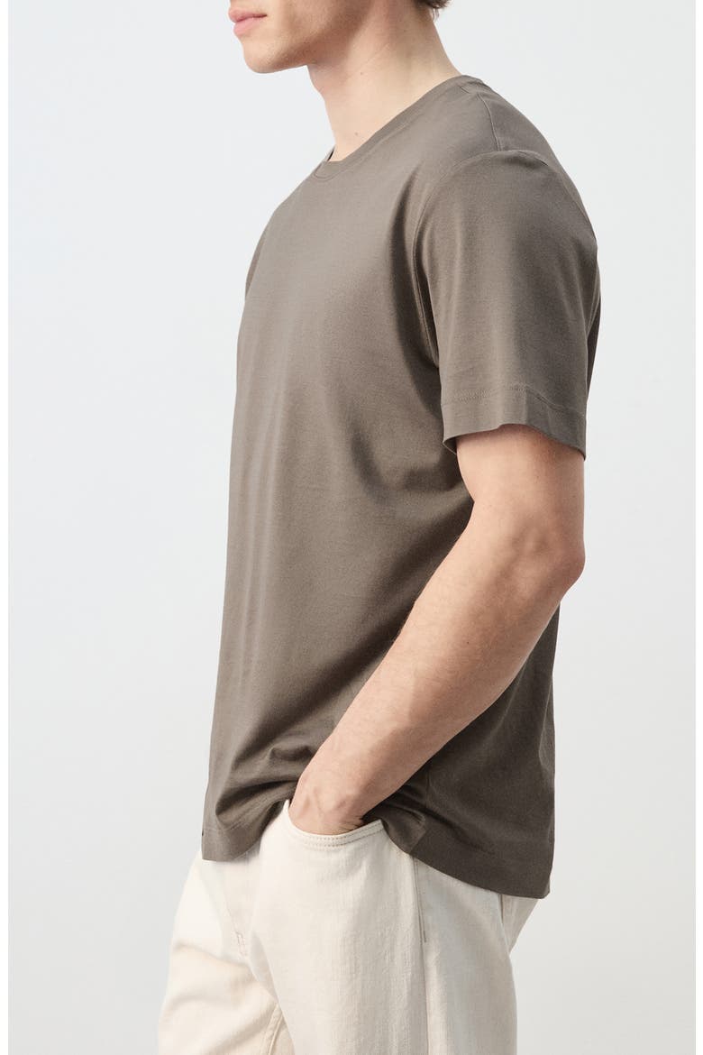Regular Fit Cotton T-Shirt, Alternate, color, MEDIUM BROWN
