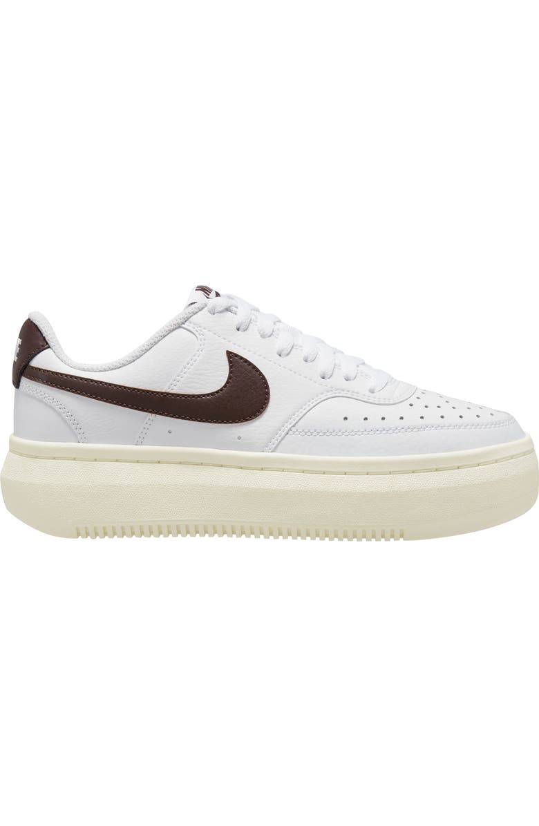 Nike Court Vision Alta Platform Sneaker, Main, color, White/ Baroque Brown-Sail