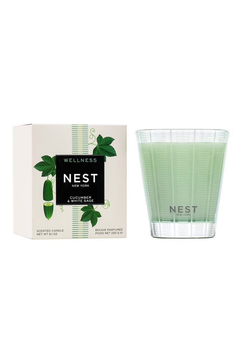 Cucumber & White Sage Scented Candle, Main, color, CUCUMBER WHITE SAGE