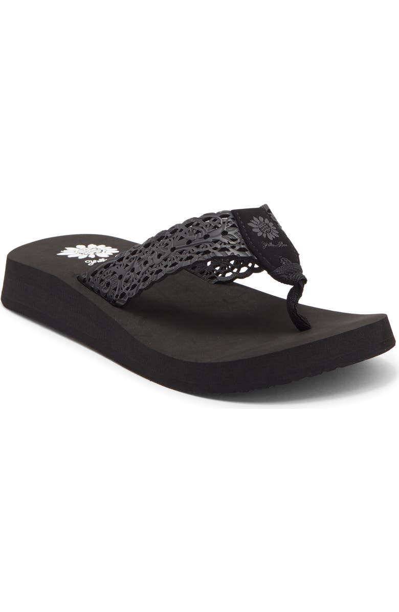 Yellow Box Premium Wally Flip Flop Sandal, Main, color, Black