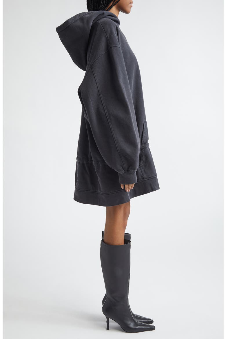 Dropped Waist Hoodie Sweatshirt Dress, Alternate, color, WASHED BLACK
