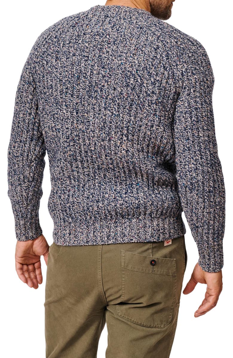 Aubin Gunby Rib Crew Neck Sweater, Alternate, color, Blue Twist