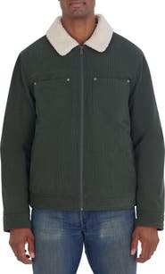 Ben Sherman Faux Shearling Collar Corduroy Jacket