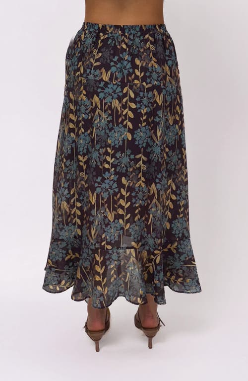 Melloday Organza Midi Skirt In Multi