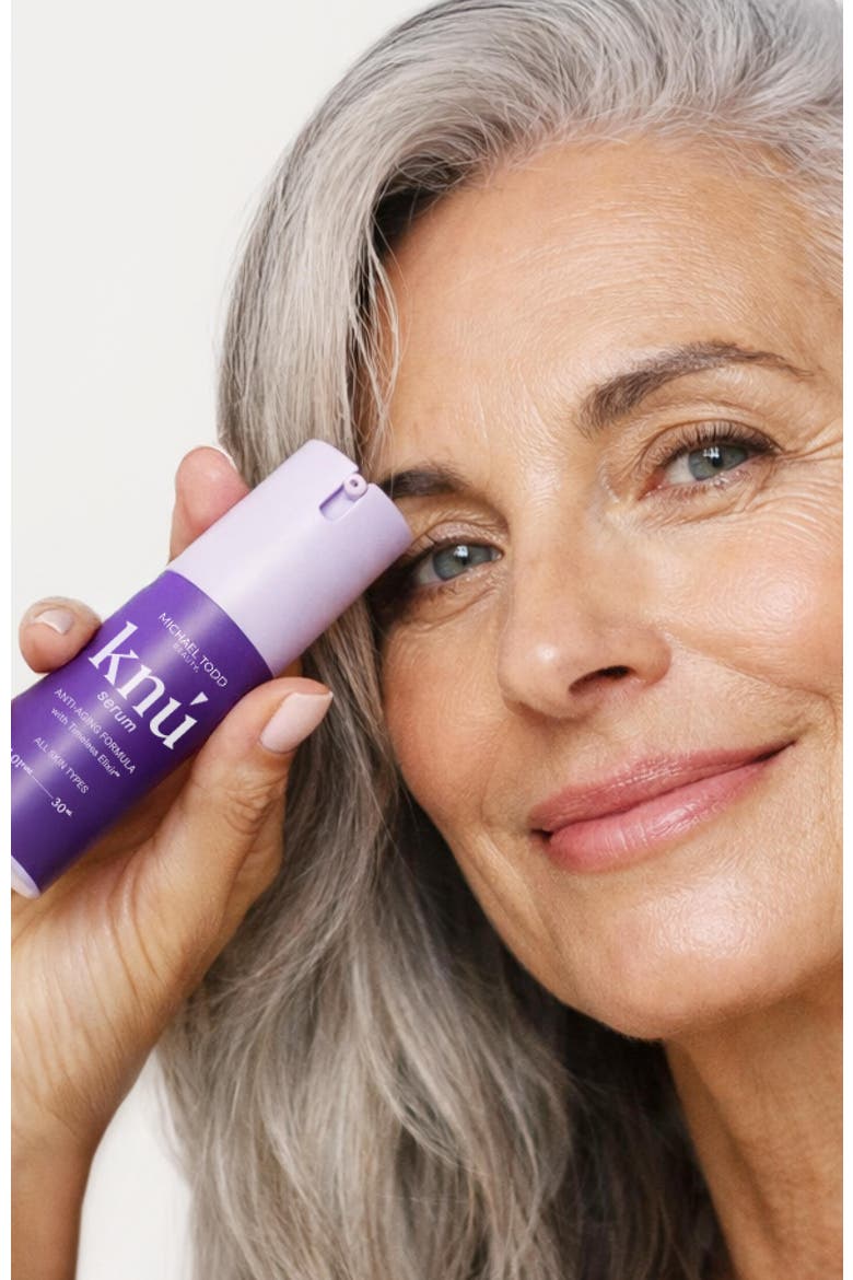 KNU Anti-aging Serum, Alternate, color, Shade between blue and red.