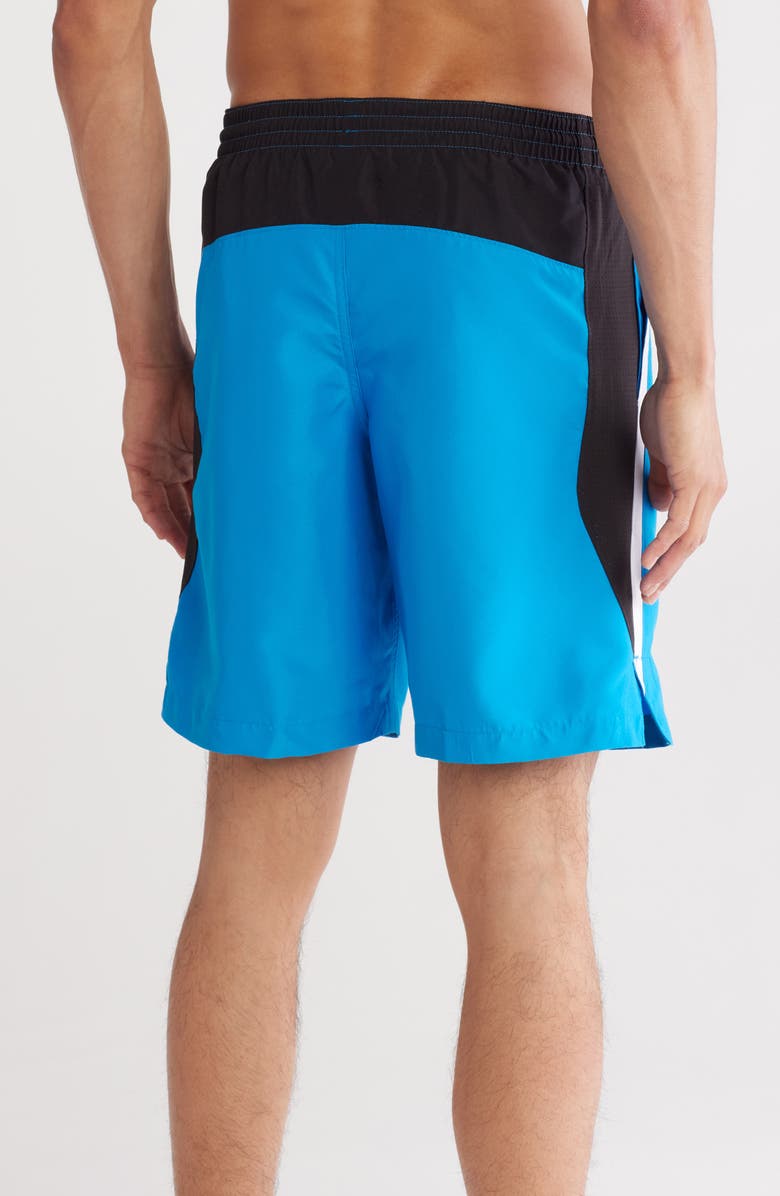 Nike Stripe 8" Volley Swim Trunks, Alternate, color, Photo Blue