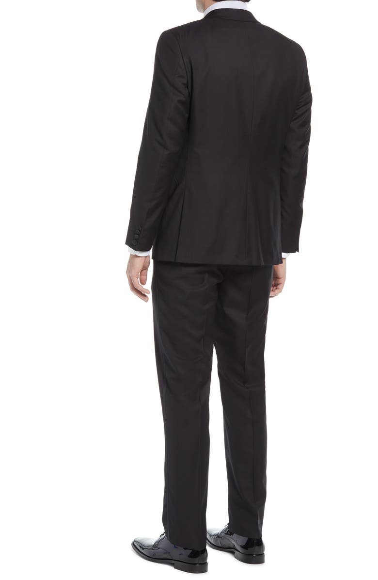 Hickey Freeman Classic B Fit Tasmanian Wool Tailcoat Tuxedo, Alternate, color,