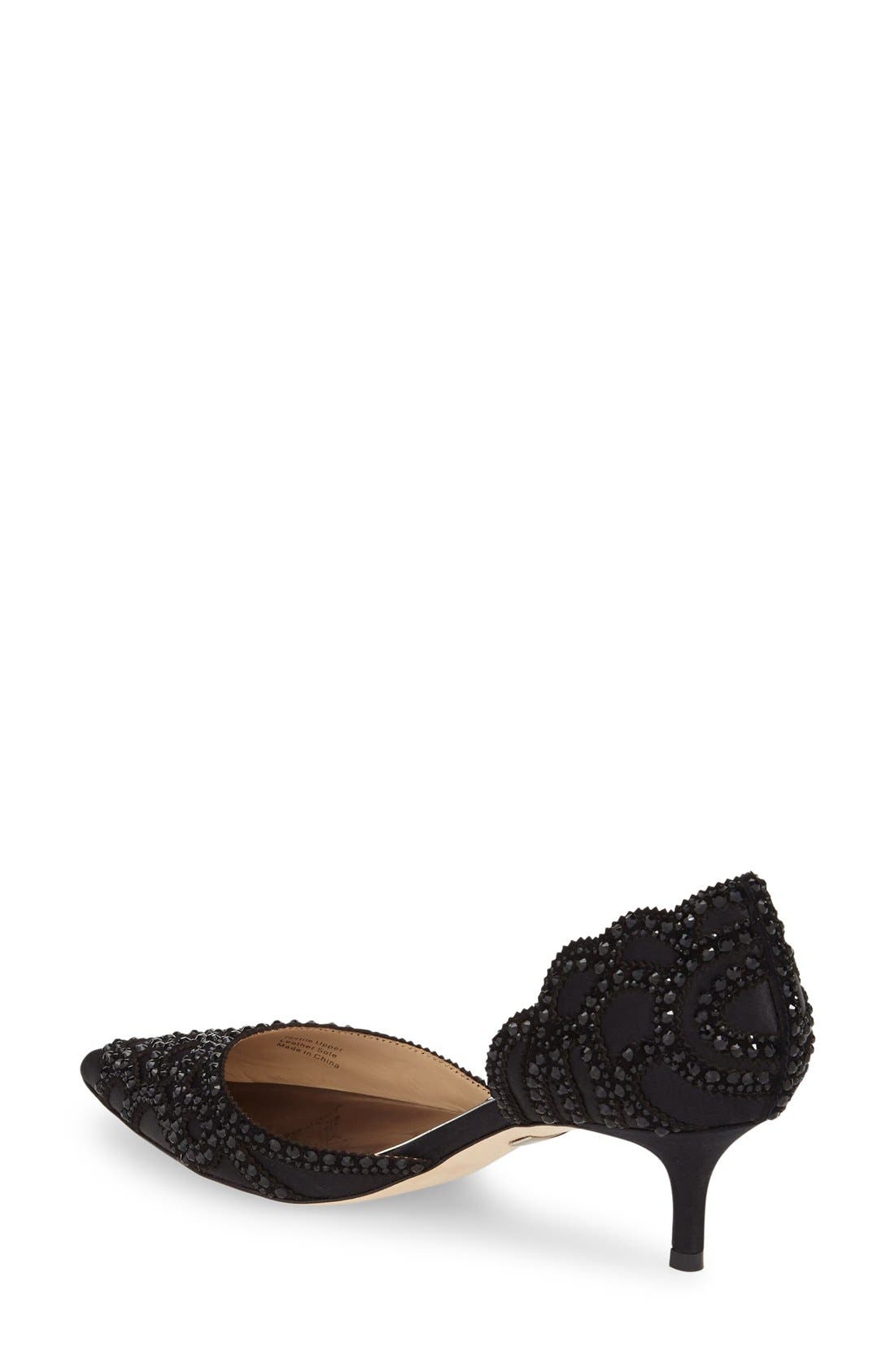 Ginny d'Orsay Pointed Toe Pump - Wide Width Available, Alternate, color, BLACK SATIN
