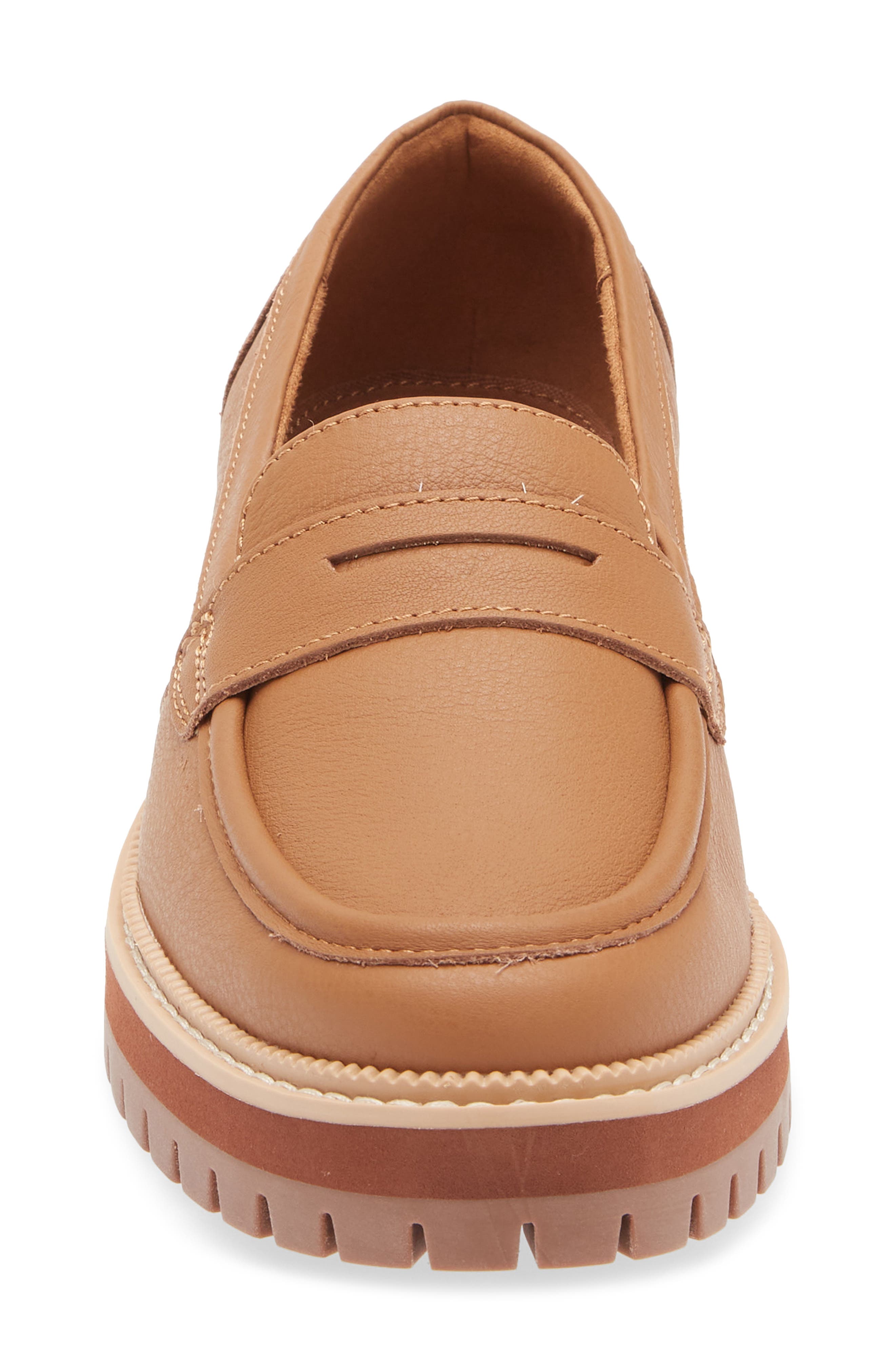 TOMS Cara Platform Penny Loafer, Alternate, color, Tan
