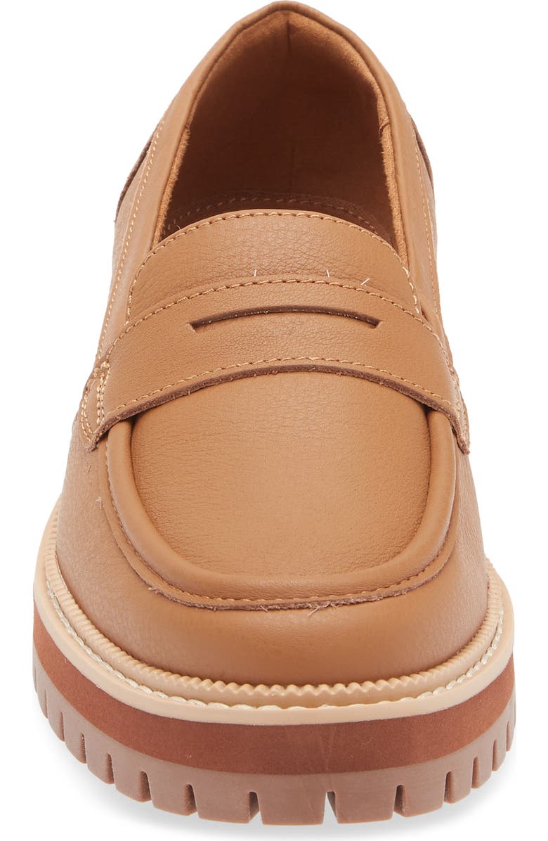 TOMS Cara Platform Penny Loafer, Alternate, color, Tan