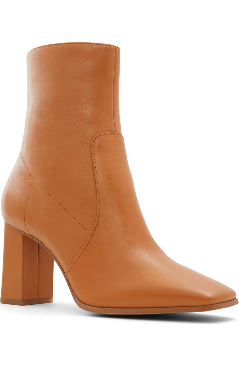 ALDO Theliven Bootie, Main, color, Medium Brown Leather