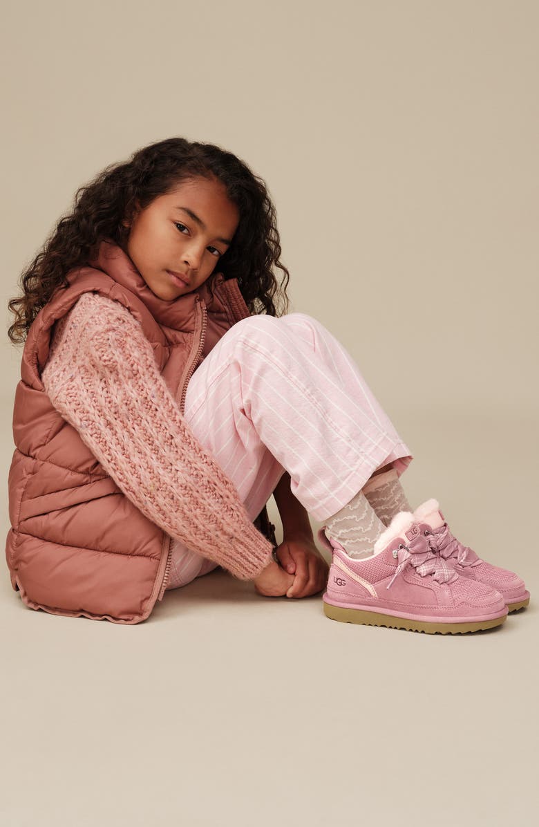 UGG<sup>®</sup> Kids' Lowmel Sneaker, Alternate, color, Pink Dawn