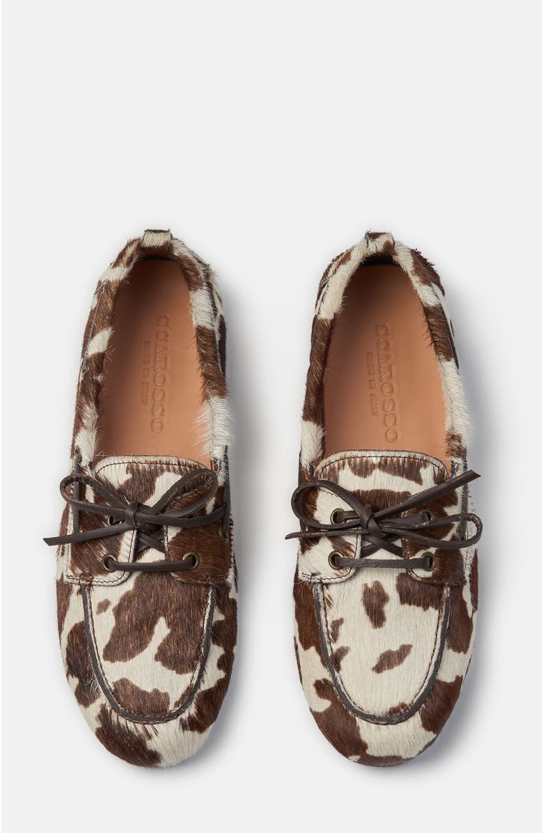 SCAROSSO Avery Boat Shoes, Alternate, color, Cow Print - Ponyhair - Calf