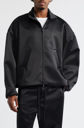 Bonded Satin Bomber Jacket
