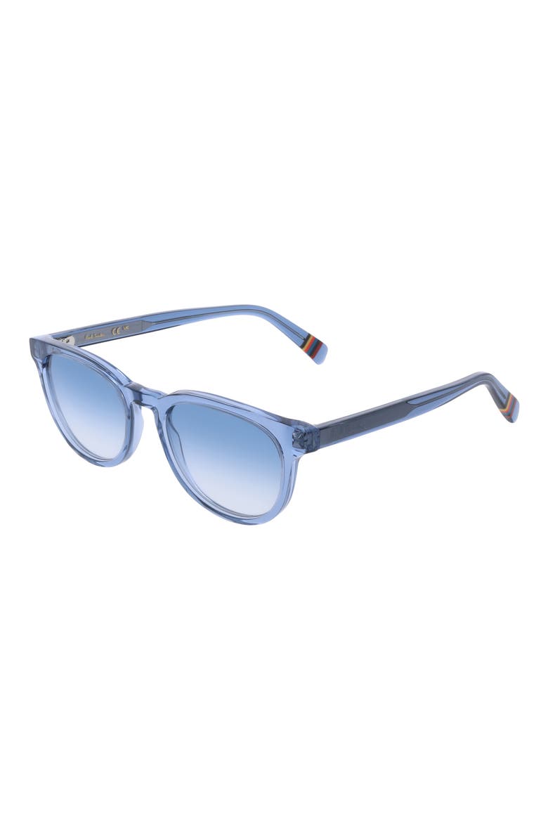 52mm Oval Sunglasses, Alternate, color, TRANSPARENT BLUE