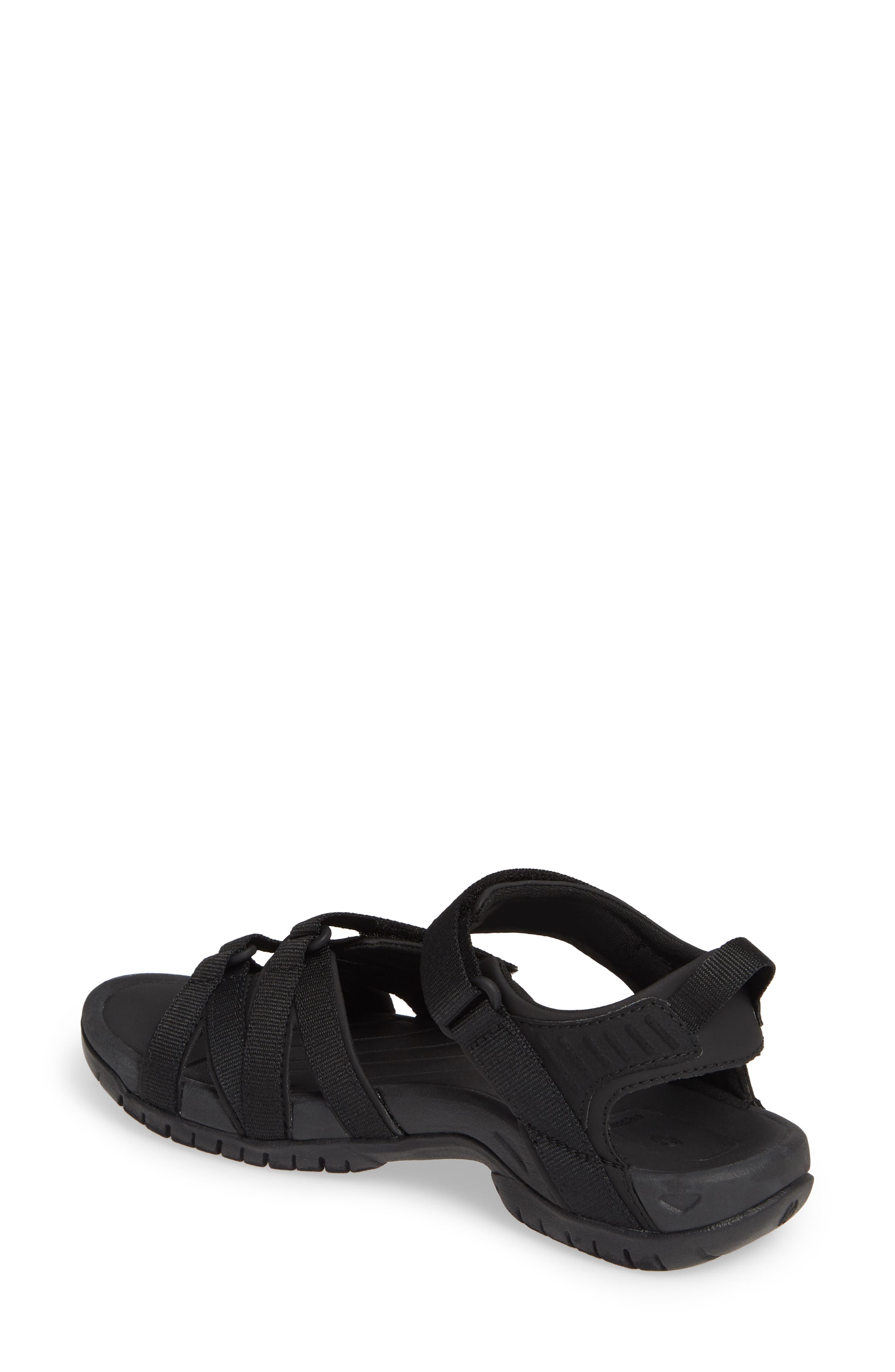 Teva 'Tirra' Sandal, Alternate, color, Black/ Black Fabric