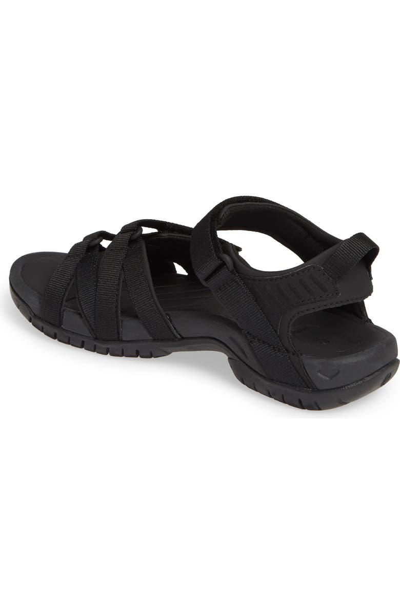 Teva 'Tirra' Sandal, Alternate, color, Black/ Black Fabric