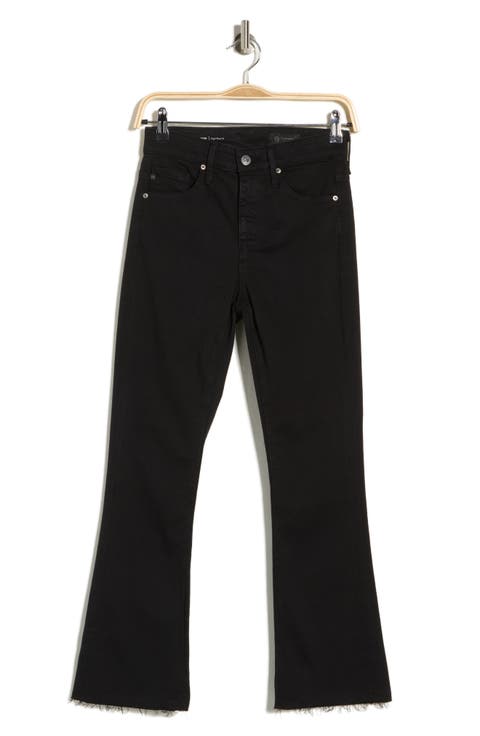 Farrah High Waist Raw Hem Crop Bootcut Jeans