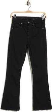 AG Farrah High Waist Raw Hem Crop Bootcut Jeans