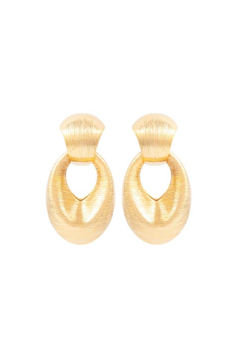 1980s Vintage Door Knocker Earrings