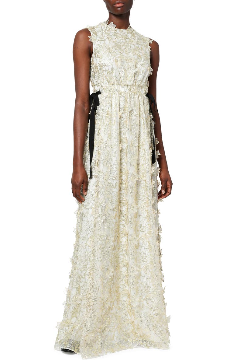 Erdem Adele 3D Sequin Organza Gown, Main, color, 