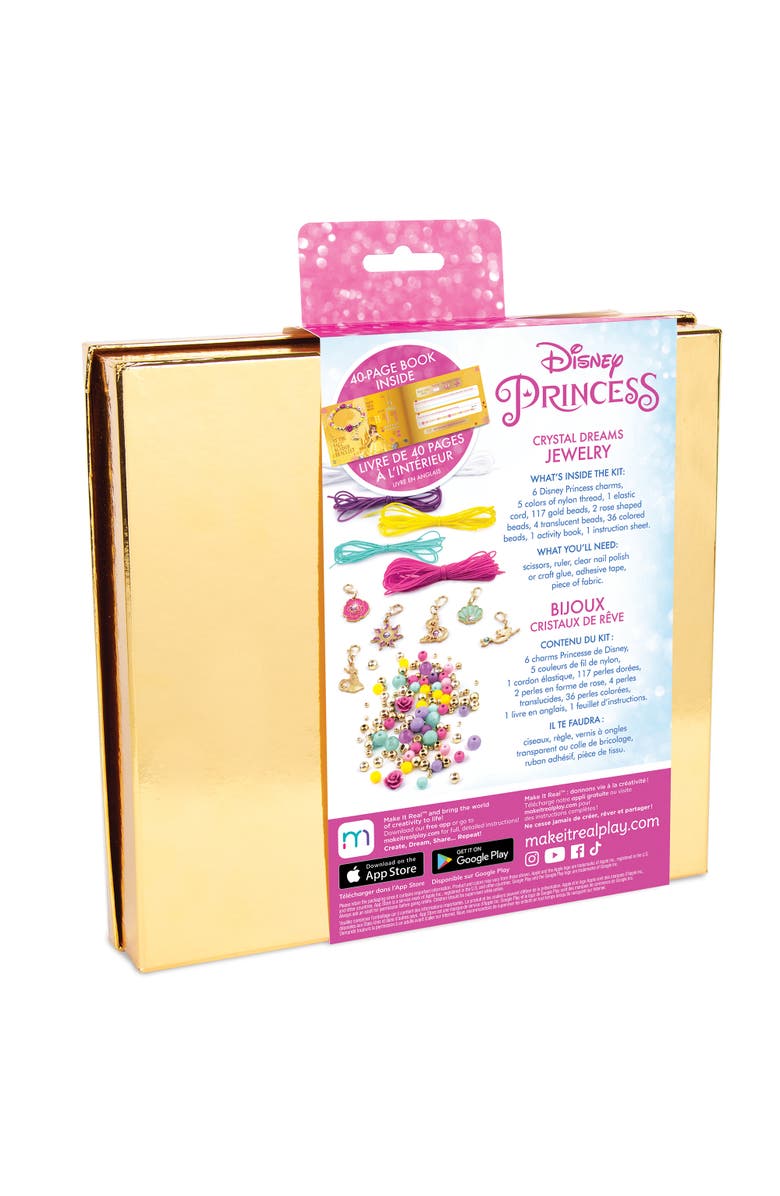 Disney Princess Make It Real Disney Princess Crystal Dreams 173 Piece Jewelry Kit, Ages 8+, Alternate, color, Multicolored