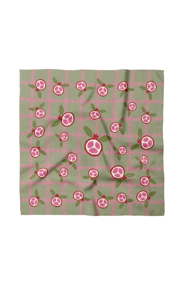 Centinelle Pomegranate Cotton Silk Bandana, Main, color, 