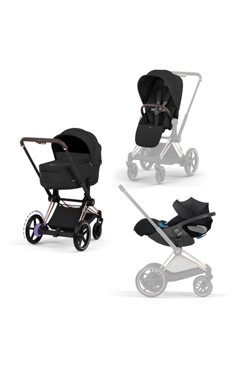 e-PRIAM Stroller, Fold Lux Carry Cot & Cloud T Infant Car Seat Travel System