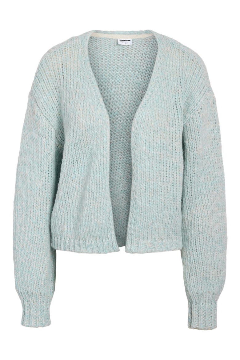 Leisa Open Front Cardigan, Alternate, color, SKY BLUE DETAIL MELANGE