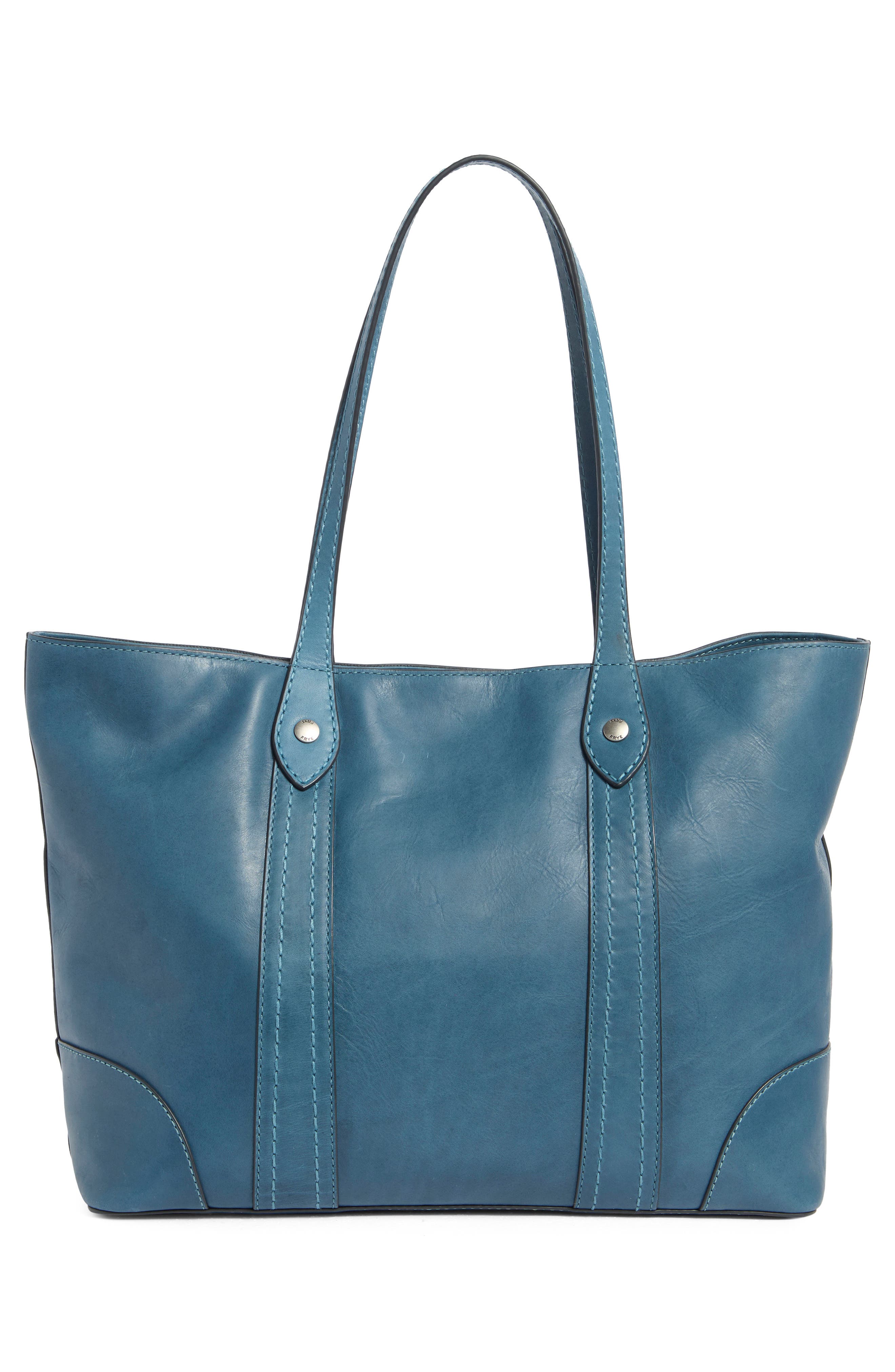 Frye Melissa Leather Shopper Tote Bag, Alternate, color, Steel