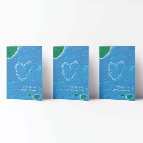 Speedy Recovery Boat Get Well Sympathy Greeting Card Pack Sets