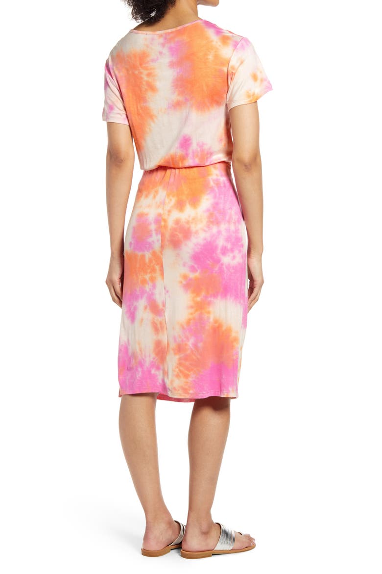 Tie Dye Midi Dress, Alternate, color, MULTI
