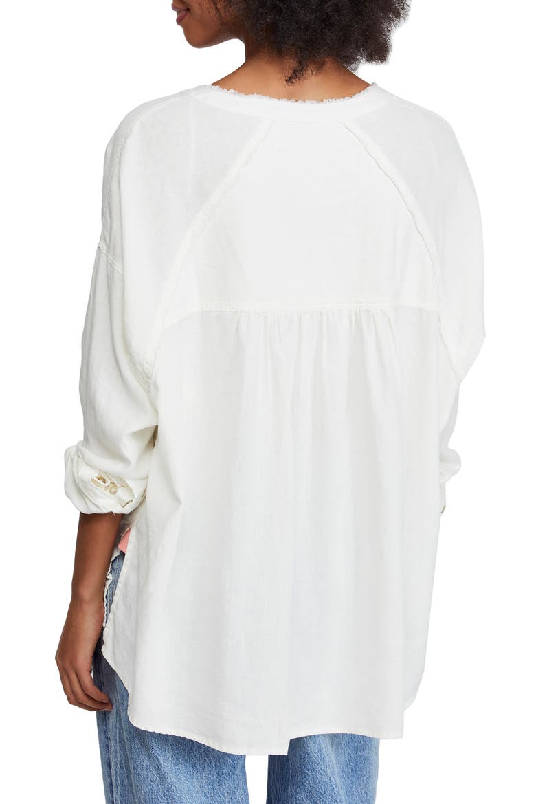 Keep it Simple Button Blouse, Alternate, color, WHITE