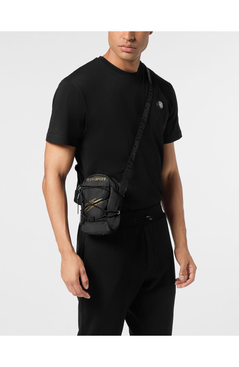 PLEIN SPORT Crossbody Bag Unisex, Main, color, Black/Lightgold