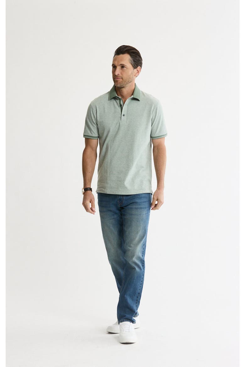 Luxe Brushed Knit Polo, Alternate, color, Green