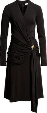 FERRAGAMO Long Sleeve Wrap Dress
