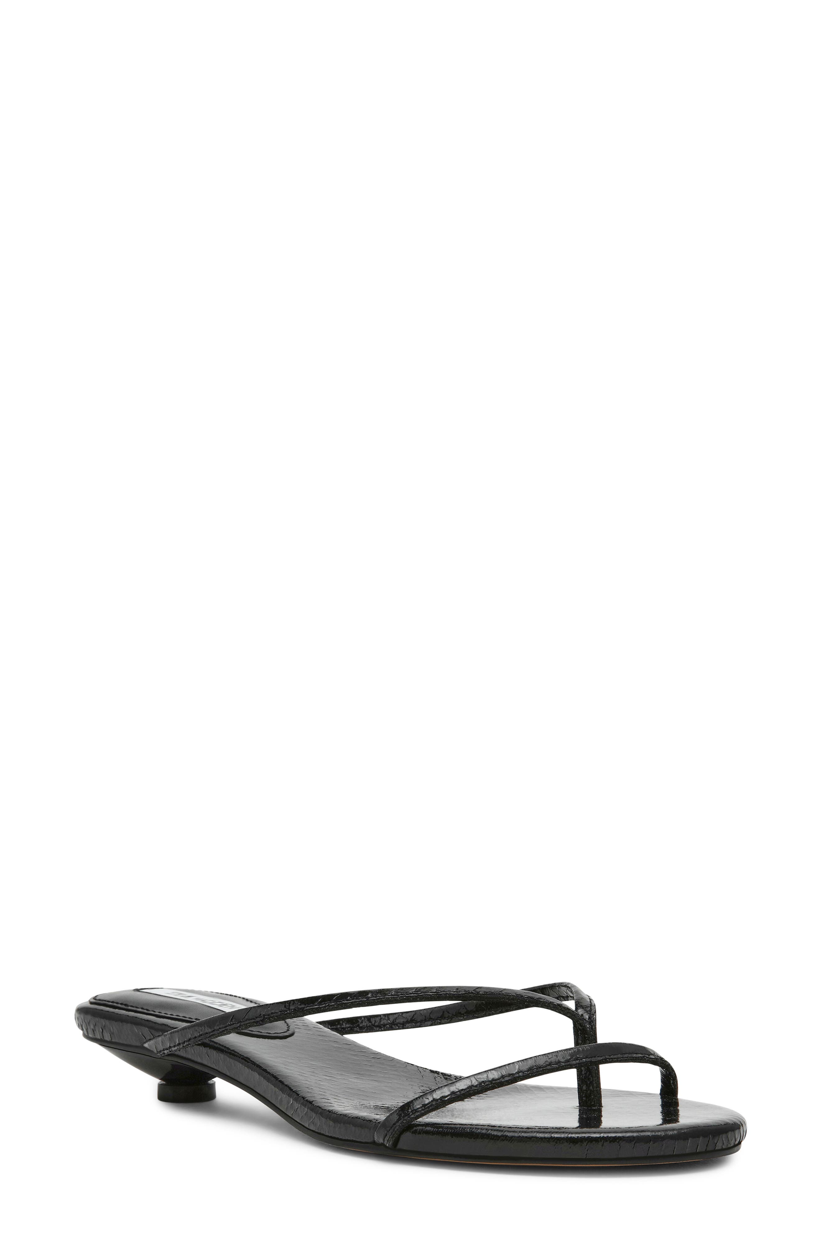 Steve Madden Terry Kitten Heel Flip Flop, Main, color, Black Snake