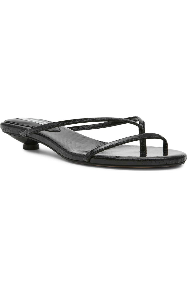 Steve Madden Terry Kitten Heel Flip Flop, Main, color, Black Snake
