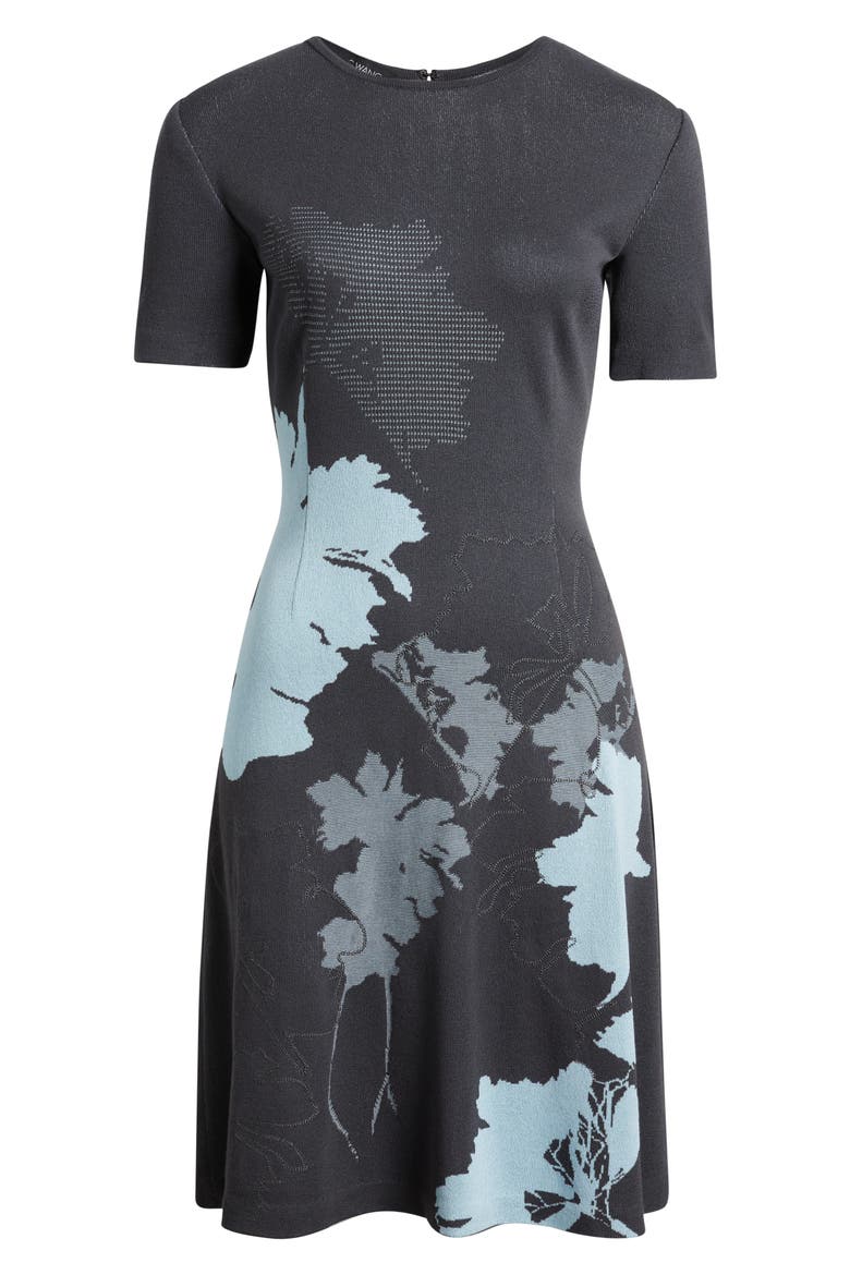 Abstract Floral A-Line Dress, Alternate, color, DAWN/ GRANITE